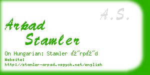 arpad stamler business card